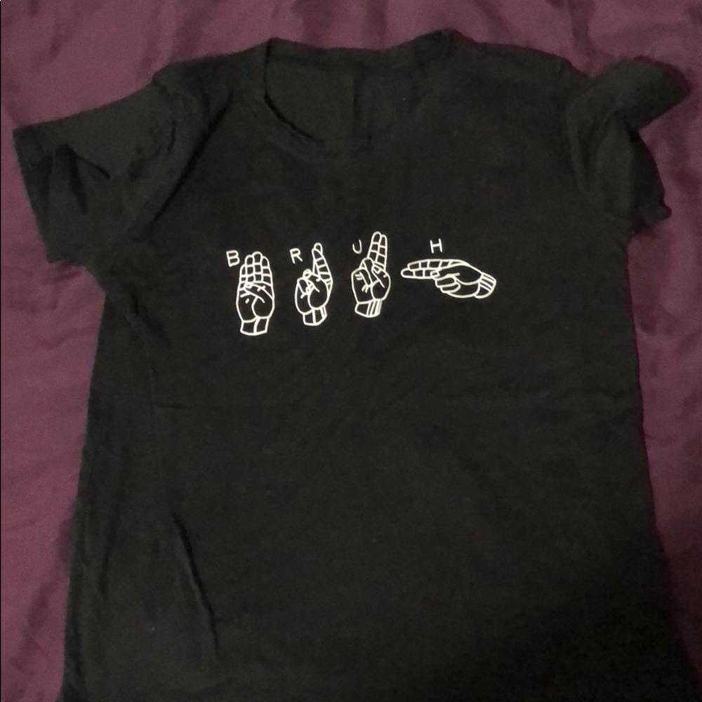 “Bruh” sign language shirt